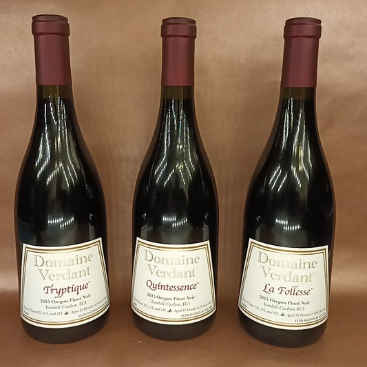 2015 Vintage Domaine Verdant Pinot Noir 3-pak